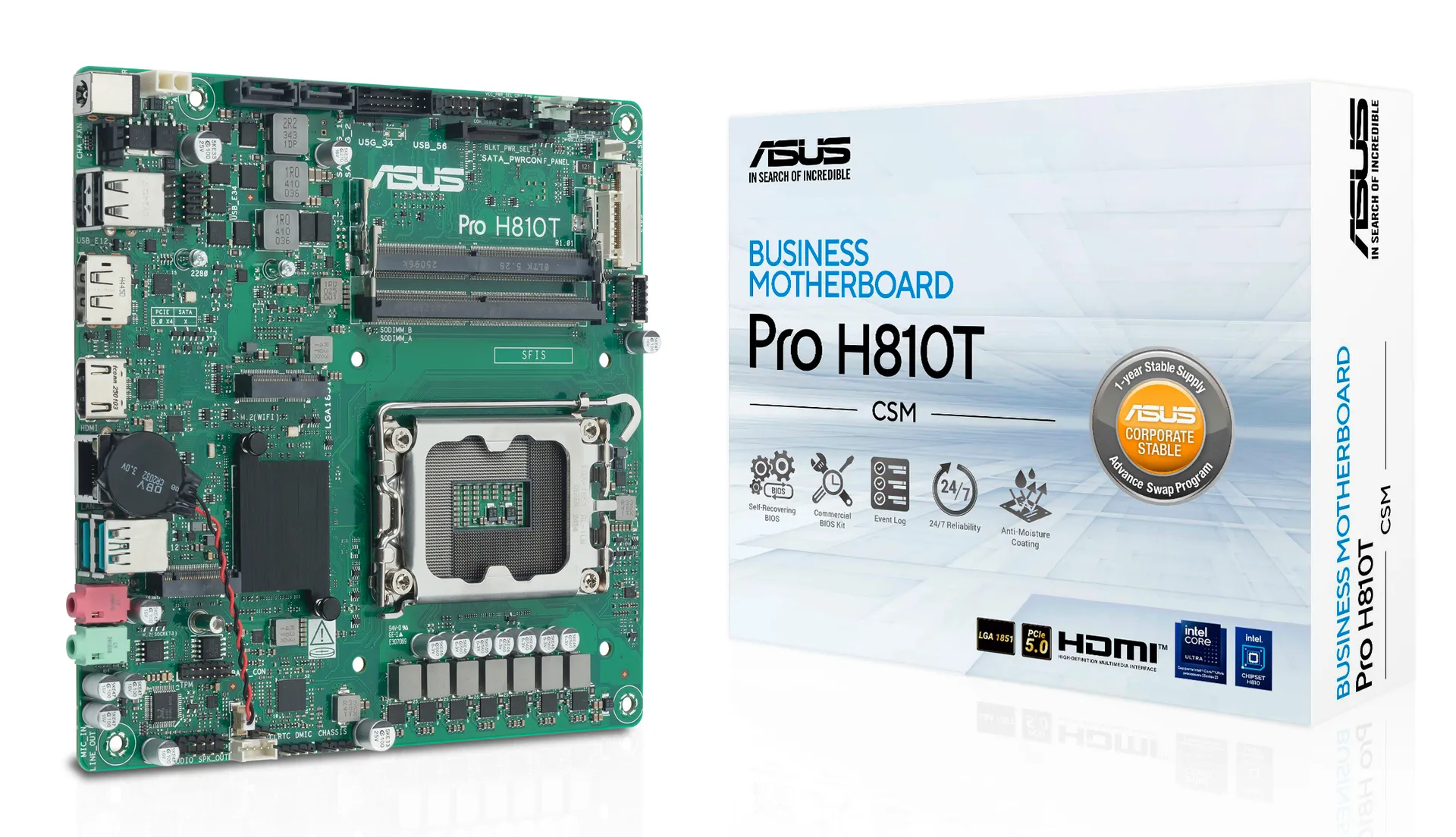 ASUS Pro H810T-CSM Intel H810 LGA 1851 (Socket V1) Thin Mini ITX – Bild 6