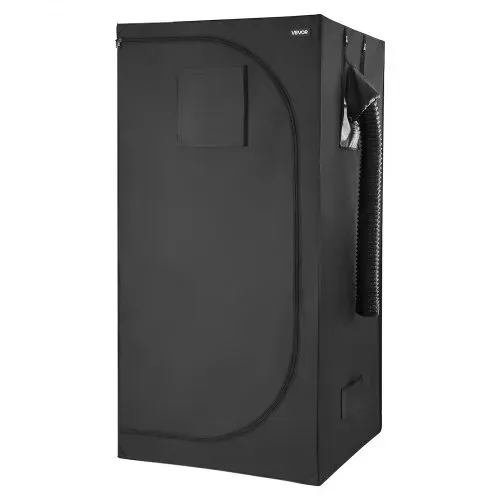 VEVOR Growzelt-Set, 100x100x200 cm, Gewächshauszelt mit Vollspektrum-LED-Zuchtlicht & Belüftungssystem, Pflanzenzelt 600D hochreflektierendes Mylar, Anzuchtzelte für Blumen und Gemüse – Bild 10