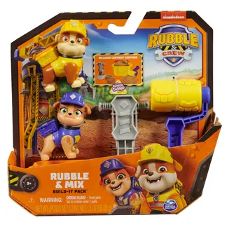 Rubble & Crew – Actionfiguren-Set mit Rubble & Mix Figur, 2 Bauspielzeugen und 85g Kinetic Sand Build-it-Sand Rubble & Crew – Actionfiguren-Set mit Rubble & Mix Figur, 2 Bauspielzeugen und 85g Kinetic Sand Build-it-Sand
