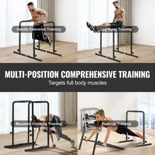 VEVOR Dip-Stangen Dip-Ständer-Station mit Einstellbarer Höhe, 200 kg Fitness-Workout-Dip-Stangen-Station, Stabilisator, Parallette-Liegestützständer, Parallelbarren Krafttraining im Heim-Fitnessstudio – Bild 5