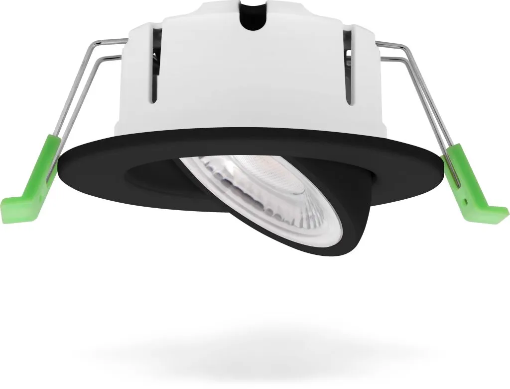 Synergy 21 LED Deckeneinbauspot Phos schwenkbar rund schwarz CCT switchable – Bild 3