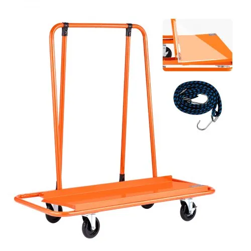 VEVOR Plattenwagen, 816 kg Tragkraft, Transportwagen mit 4 Lenkrollen, Paneelwagen, Plattenkarren mit Spanngurt, Transporthilfe für Sperrholz, Gipskarton, Glas, Orange, 1150x555x1180 mm VEVOR Plattenwagen, 816 kg Tragkraft, Transportwagen mit 4 Lenkrollen, Paneelwagen, Plattenkarren mit Spanngurt, Transporthilfe für Sperrholz, Gipskarton, Glas, Orange, 1150x555x1180 mm