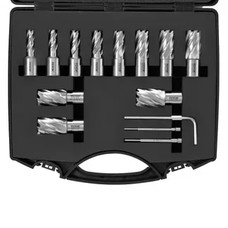 VEVOR Kronenbohrer-Set Metall 13 tlg. 7/16, 1/2, 9/16, 11/16, 5/8, 3/4, 13/16, 7/8, 15/16, 1, 1-0,16cm Kernbohrer-Satz 25.4mm Schnitttiefe Ringschneider-Set, Zubehör für Magnetbohrmaschinen VEVOR Kronenbohrer-Set Metall 13 tlg. 7/16, 1/2, 9/16, 11/16, 5/8, 3/4, 13/16, 7/8, 15/16, 1, 1-0,16cm Kernbohrer-Satz 25.4mm Schnitttiefe Ringschneider-Set, Zubehör für Magnetbohrmaschinen