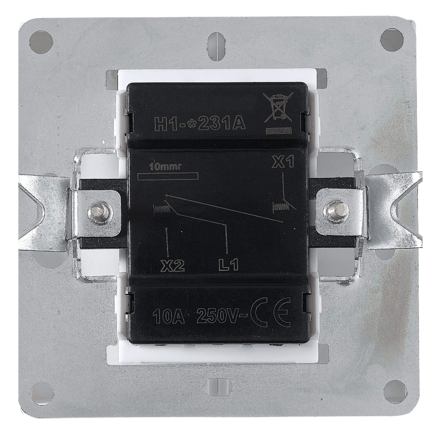 Jalousie-Taster McPower ''Shallow'' 250V~/10A, UP, Steckanschluss, weiß – Bild 2