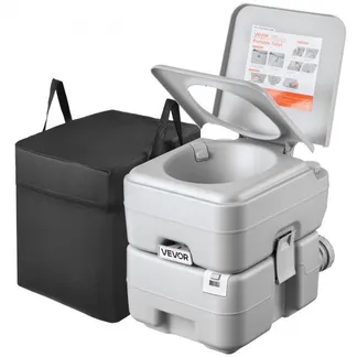 VEVOR Tragbare Toilette mit 20 L Abnehmbarem Abwassertank & 120 Spülungen, Campingtoilette Reisetoilette mit Füllstandsanzeige, Geeignet für Wohnmobilreisen Camping Wandern Bootsfahrten Ausflüge VEVOR Tragbare Toilette mit 20 L Abnehmbarem Abwassertank & 120 Spülungen, Campingtoilette Reisetoilette mit Füllstandsanzeige, Geeignet für Wohnmobilreisen Camping Wandern Bootsfahrten Ausflüge
