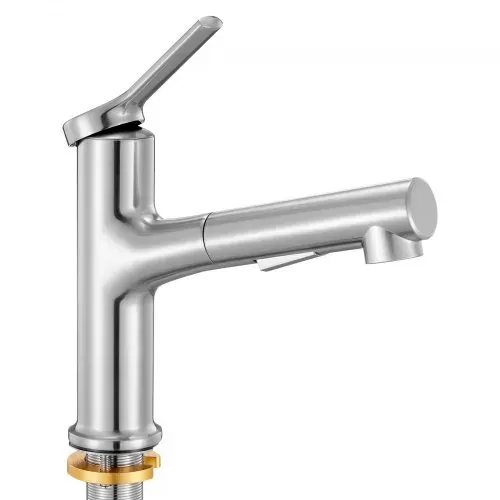 VEVOR Waschtischarmatur Wasserhahn aus gebürstetem Nickel & Edelstahl, Waschbeckenarmatur Küchenwasserarmaturen mitAusziehbrause wassersparend, Einhebelmischer für Badezimmer Wohnmobil Bar-Spüle – Bild 9