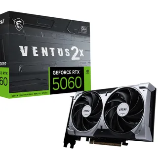 MSI GeForce RTX 5060 8G VENTUS 2X OC NVIDIA 8 GB GDDR7 MSI GeForce RTX 5060 8G VENTUS 2X OC NVIDIA 8 GB GDDR7