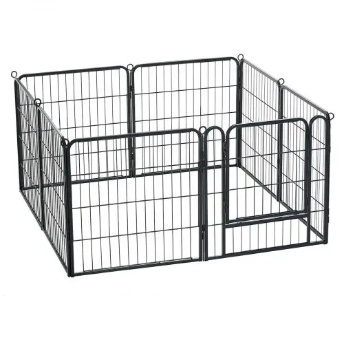 VEVOR Welpenauslauf Welpenfreigehege Laufgitter Welpenzaun 61cm 8-tlg., Spielplatz für Kleine Hunde Katzen & Andere Kleintiere Faltbar Durch die Verschiedenen Formen Vielfältig Einsetzbar – Bild 8