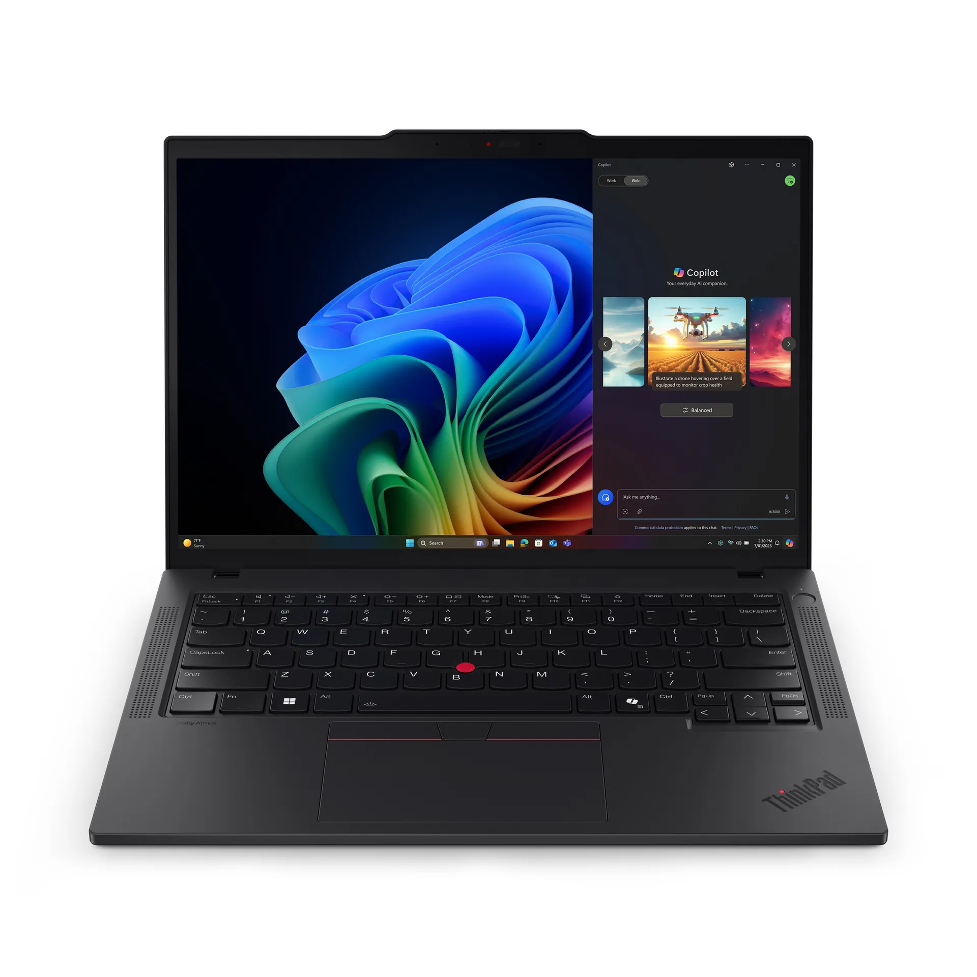 Lenovo ThinkPad T14 Gen 6 (AMD) Copilot+ PC AMD Ryzen AI 5 PRO 340 Laptop 35,6 cm (14") WUXGA 32 GB DDR5-SDRAM 512 GB SSD Wi-Fi 7 (802.11be) Windows 11 Pro Deutsch Schwarz – Bild 3