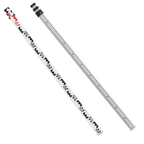 VEVOR Aluminium-Messlatte, 3 m metrische Teleskop-Messlatte, doppelseitige Skala in cm/mm, Nivellierlatte, Vermessungslatte aus Aluminiumlegierung mit Wasserwaage und Tragetasche zum Vermessen von Häusern, Wänden, Böden – Bild 10