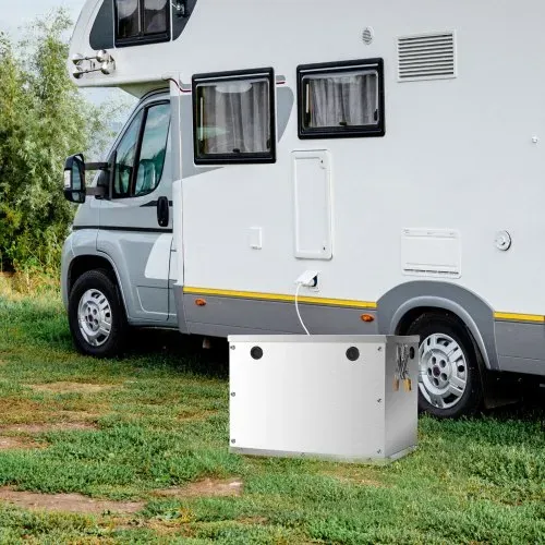VEVOR Batteriekasten, Gruppe 24/31, Batteriebox für Schiffsbatterien mit Griffen & Kabellöchern mit Gummitülle, Gehäuse aus Aluminiumlegierung, geeignet für Offroad-Rennwagen & LKWs – Bild 7