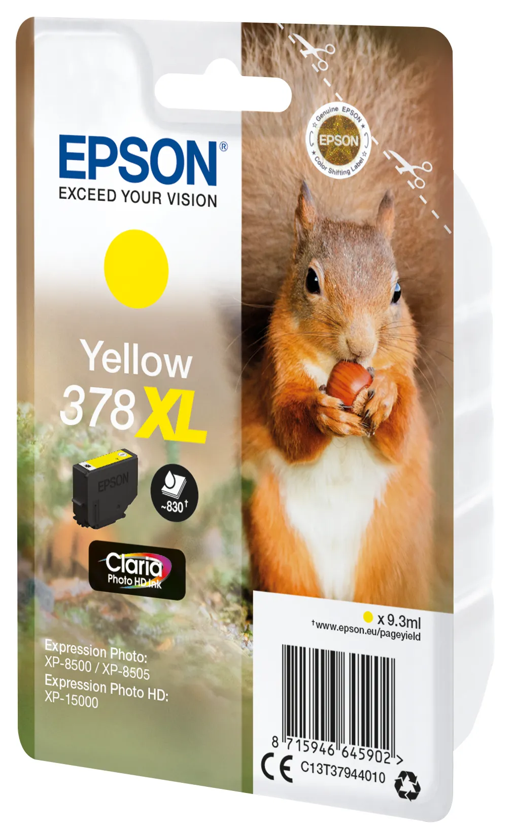 Epson Squirrel Singlepack Yellow 378XL Claria Photo HD Ink – Bild 2