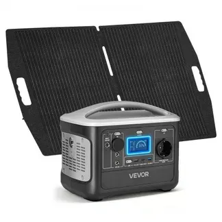 VEVOR Tragbare Powerstation, mit 100-W-Solarpanel, 600-W-Solargenerator, 493-Wh-LiFePO4-Akku-Backup & 7 Ausgängen, Notstromaggregat, Ideal für Notfälle zu Hause, Camping & Wohnmobilreisen VEVOR Tragbare Powerstation, mit 100-W-Solarpanel, 600-W-Solargenerator, 493-Wh-LiFePO4-Akku-Backup & 7 Ausgängen, Notstromaggregat, Ideal für Notfälle zu Hause, Camping & Wohnmobilreisen