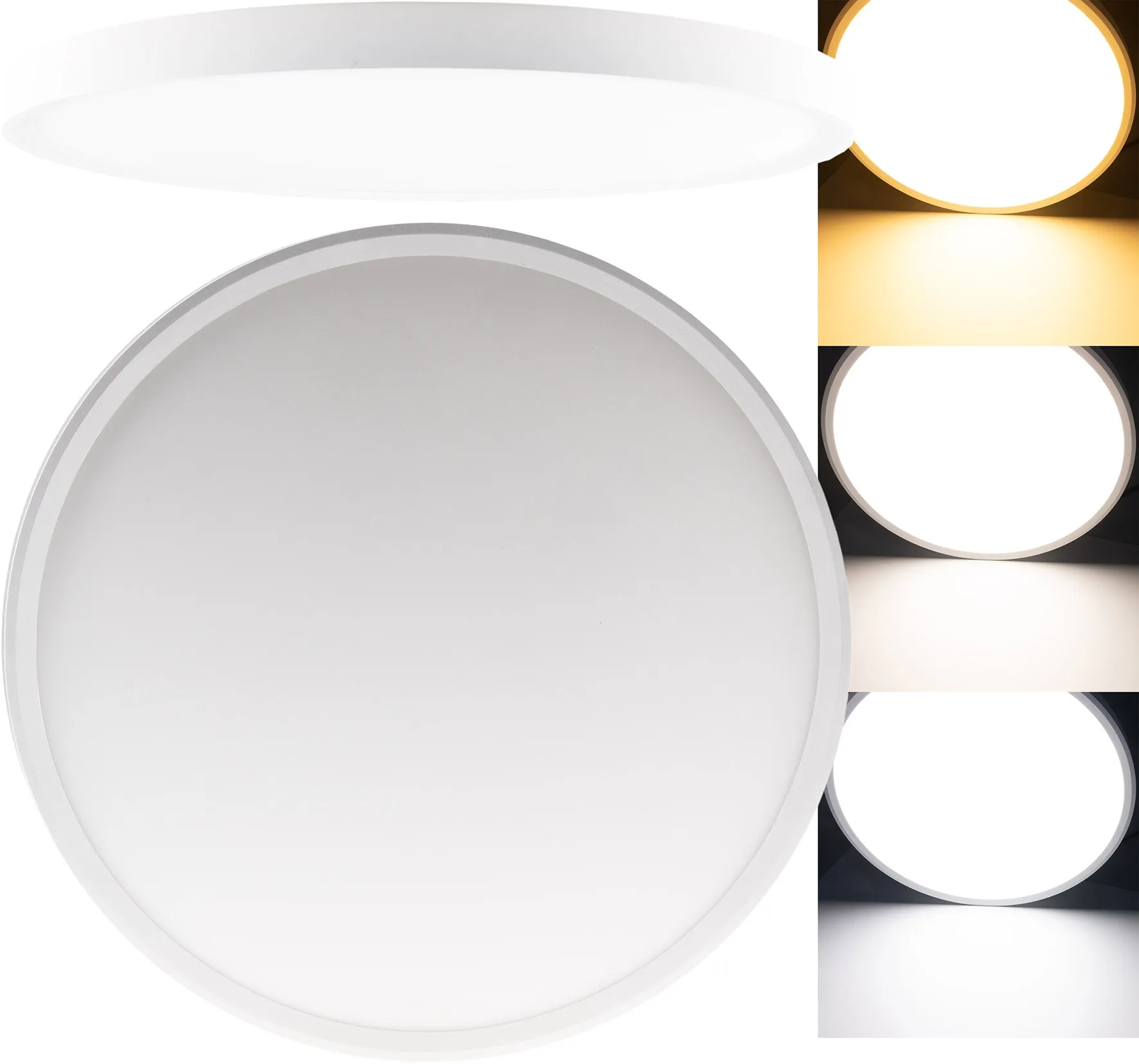 LED Deckenleuchte „Santano 40 CCT“ Ø 40cm, 32W, CCT 3000/4000/6000k LED Deckenleuchte „Santano 40 CCT“ Ø 40cm, 32W, CCT 3000/4000/6000k