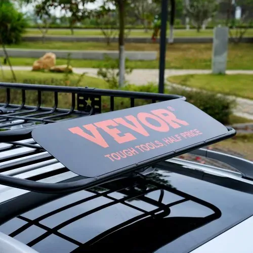 VEVOR Dachgepäckträger Korb Auto Dachkorb Universal 1630 x 990 x 152 mm, Dachgepäckträger Wanne 90 kg Tragfähigkeit Relingträger Fracht Gepäckablage Schwarz für Camping, Grillen, Autoreisen – Bild 7