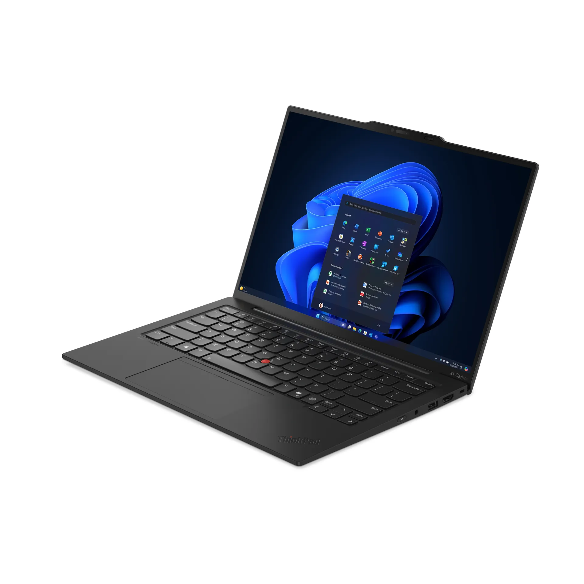 Lenovo ThinkPad X1 Carbon Gen 13 Aura Edition Copilot+ PC Intel Core Ultra 7 258V Laptop 35,6 cm (14") 2.8K 32 GB LPDDR5x-SDRAM 1 TB SSD Wi-Fi 7 (802.11be) Windows 11 Pro Deutsch Schwarz – Bild 2