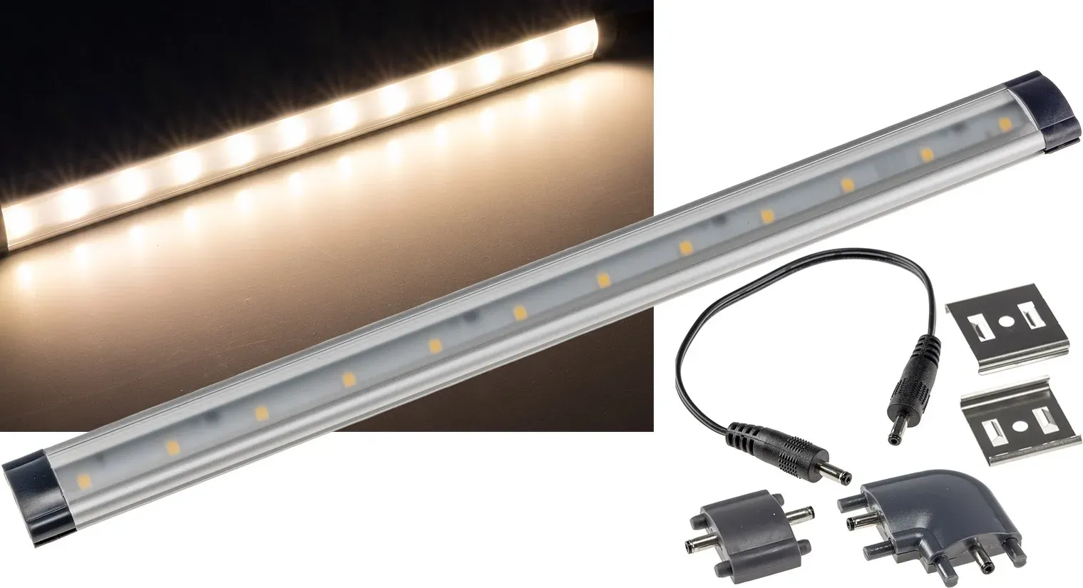 LED Unterbauleuchte “CT-FL30” 30cm 271lm, 3 Watt, 3000K / warmweiß LED Unterbauleuchte “CT-FL30” 30cm 271lm, 3 Watt, 3000K / warmweiß
