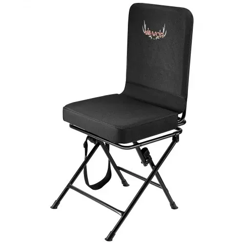 VEVOR Faltstuhl Campingstuhl Anglerstuhl mit Rückenlehne & verstellbarem Schultergurt Klappstuhl Gartenstuhl (136 kg belastbar) 360° geräuschlos drehbar, für Picknick Garten Outdoor Schwarz – Bild 10