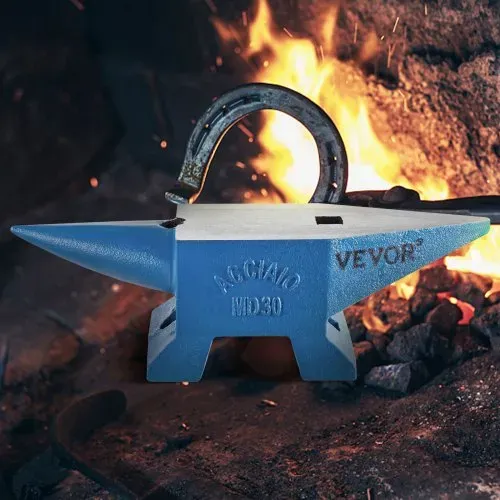 VEVOR Amboss 30kg Schmiede-Amboss für Schmiede Doppeltes Horn aus Stahl Schmiedwerkzeug robust – Bild 7
