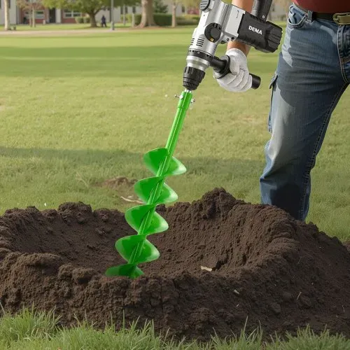 VEVOR Erdbohrer für Bohrmaschine, Ø 790x120 mm Gartenbohrer, kompatibel mit Bohrern mit 20 mm Innendurchmesser, Pfahlbohrer, Durchlässenbohrer, Grabungswerkzeug zum Pflanzen und Bohren – Bild 7