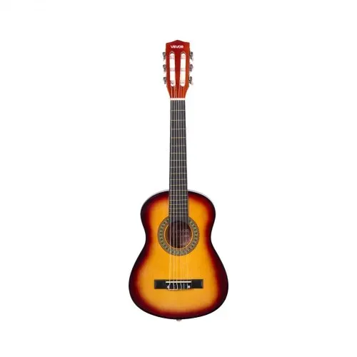 VEVOR Konzertgitarre, 780 mm, Holz-Klassikgitarren-Starter-Set für Anfänger, mit Nylonsaiten, Gigbag, Gurt, Stimmgerät, zusätzlichen Saiten, Plektrum, Kapodaster, Linde, für Einsteiger, Sunburst – Bild 8