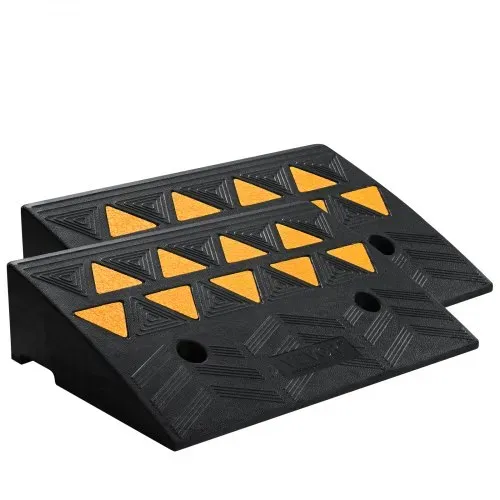 VEVOR 2xSchwellenrampe Vollgummi Türschwellenrampe Max. Tragfähigkeit bis zu 15Tonnen Bordsteinrampe 48,3x33x12,7cm Rollstuhlrampe Auffahrrampe Gummirampe Ideal für unebenen Boden Bordsteinkanten – Bild 9