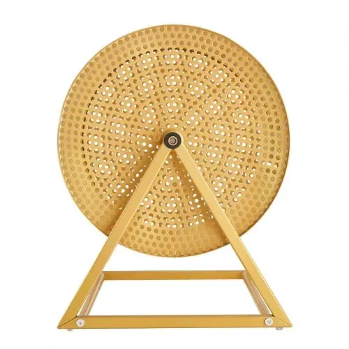 VEVOR Tombola Trommel, 410xØ302 mm, Lostrommel mit Fassungsvermögen von 5000 Lose oder 200 Lotteriebälle, Gewinnspieltrommel mit Kurbel & Dreiecksständer, für Veranstaltungen & Feiern, Gold – Bild 9