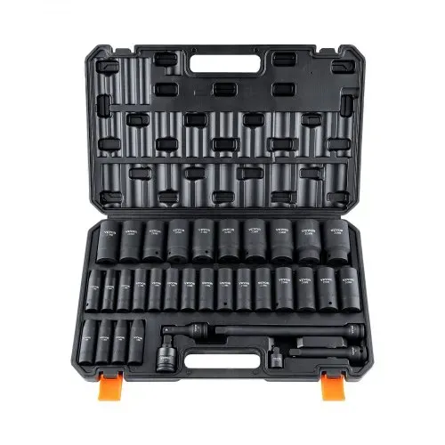 VEVOR Schlagschrauber-Set, 34-teilig, 6-Punkt-12,7-cm-Antrieb, Bit-Ratschen-Werkzeugset-Koffer – Bild 8