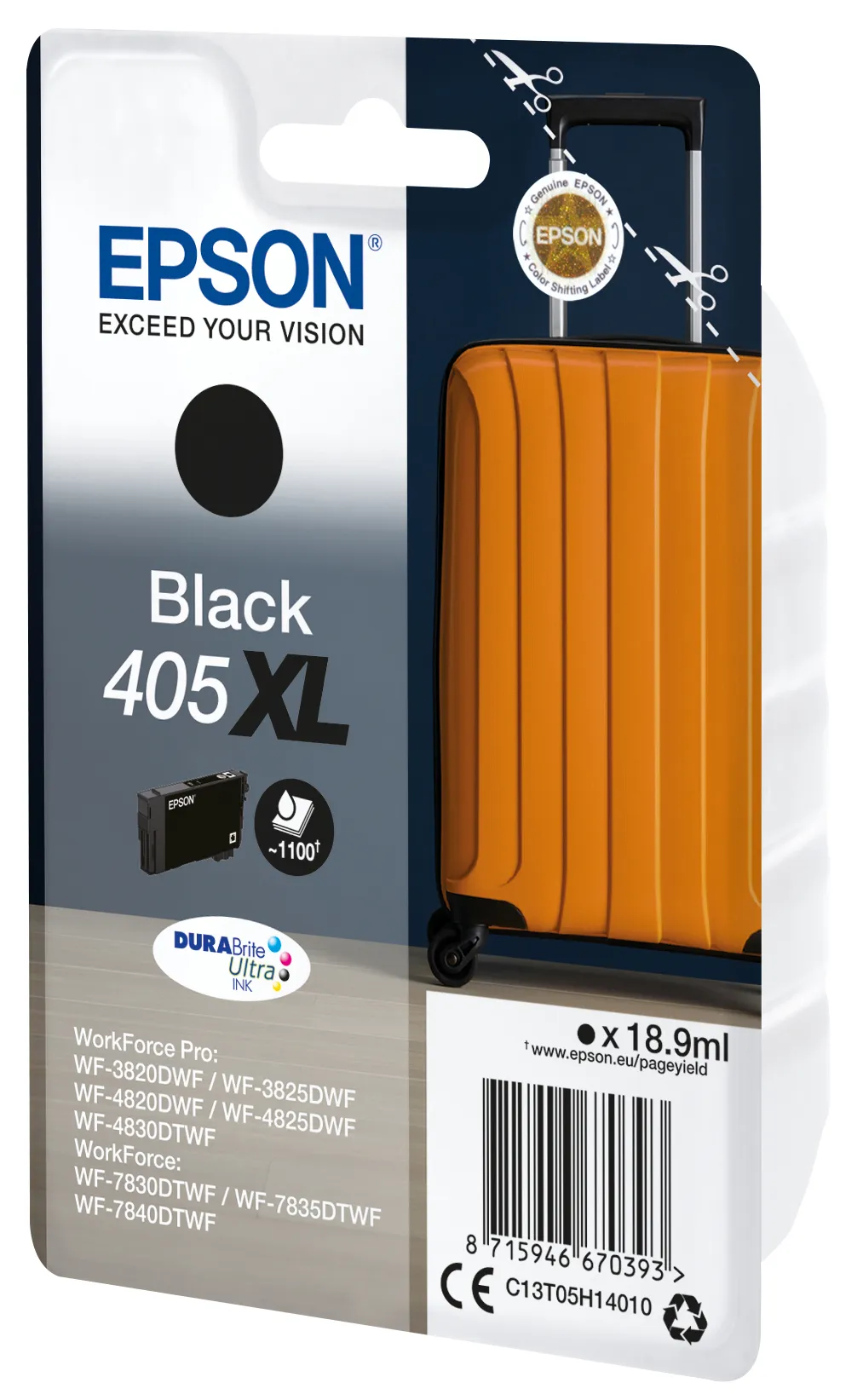 Epson Singlepack Black 405XL DURABrite Ultra Ink Epson Singlepack Black 405XL DURABrite Ultra Ink