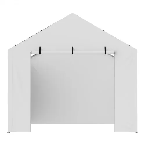 VEVOR Carport Garagenzelt 3 x 6 m, Zeltgarage, wasserdicht und UV-geschützt, Schuppen Auto, einfache Installation mit Spanngurten, weiß (Oberteil und Rahmen nicht im Lieferumfang enthalten) – Bild 10