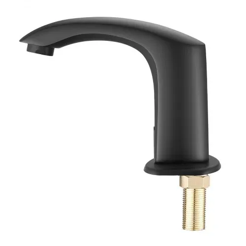 VEVOR berührungsloser Waschtischhahn (Mattschwarz) Badezimmer, automatische Waschtischarmatur, freihändig einstellbarer Sensorhahn (kalt/warm), batteriebetriebener Wasserhahn Toilettenhahn – Bild 9