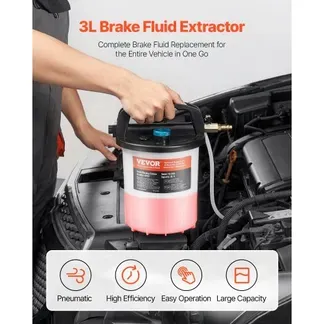 VEVOR Bremsenentlüfter Set 3 L Bremsflüssigkeitsabsauger mit 1 L Siphon-Nachfüllflasche und 13 Schlauchverbindern, komplettes Bremsflüssigkeitsentlüfter mit verlängertem Silikonschlauch und Griff VEVOR Bremsenentlüfter Set 3 L Bremsflüssigkeitsabsauger mit 1 L Siphon-Nachfüllflasche und 13 Schlauchverbindern, komplettes Bremsflüssigkeitsentlüfter mit verlängertem Silikonschlauch und Griff