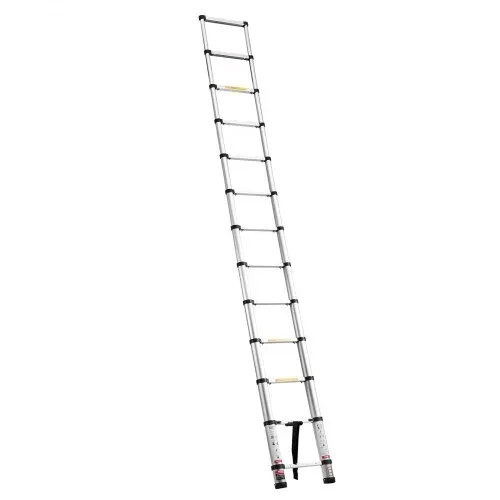 VEVOR Teleskopleiter 3740 mm, Aluminium-Klappleiter mit Einhand-Einzug, Mehrzweckleiter, belastbar bis 150 kg, Stehleiter, Haushaltsleiter, Außenleiter, für Haus, Garten & Dachboden – Bild 9