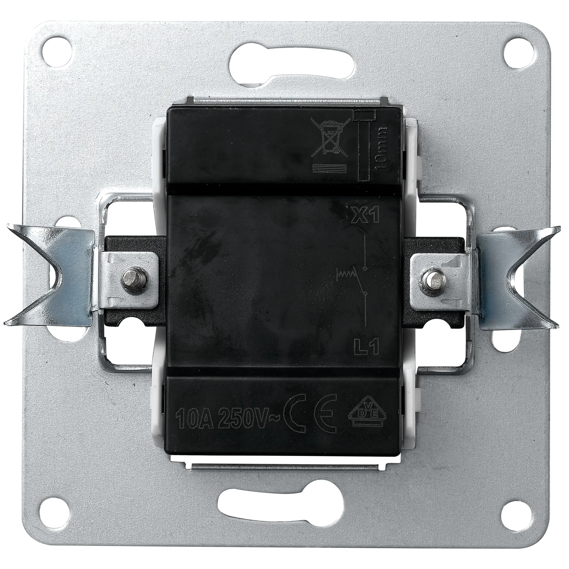 Taster McPower ''Cup'' 250V~/10A, UP, weiß – Bild 2