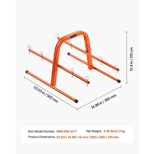 VEVOR Drahtspulenhalter, 45 kg Kapazität, manueller Kabelspender, Stahlrohrgestell, zur Aufbewahrung von bis zu 8 Spulen mit einem max. Durchmesser von 24 cm unter verschiedenen Bedingungen – Bild 6