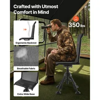 VEVOR Faltstuhl Campingstuhl Anglerstuhl mit Stahlrahmen, höhenverstellbarer Klappstuhl Gartenstuhl (158 kg belastbar) 360° geräuschlos drehbar, 420-625 mm (Sitzhöhe) für Picknick Garten Outdoor VEVOR Faltstuhl Campingstuhl Anglerstuhl mit Stahlrahmen, höhenverstellbarer Klappstuhl Gartenstuhl (158 kg belastbar) 360° geräuschlos drehbar, 420-625 mm (Sitzhöhe) für Picknick Garten Outdoor