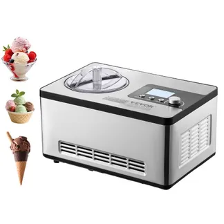 VEVOR Kompressor Eismaschine Eiscrememaschine 2 L, 180 W Frozen Joghurtbereiter Speiseeismaschine 3 Modi Joghurtmaschine Haushalt, Tragbare Eismaschine Sorbet Gelato Geräuscharm Silber Elektrisch VEVOR Kompressor Eismaschine Eiscrememaschine 2 L, 180 W Frozen Joghurtbereiter Speiseeismaschine 3 Modi Joghurtmaschine Haushalt, Tragbare Eismaschine Sorbet Gelato Geräuscharm Silber Elektrisch