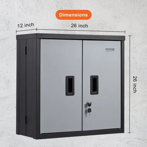VEVOR faltbarer Wandschrank, Garagenschrank, wandmontierter 66 cm Kleinschrank, 108,86kg – Bild 6