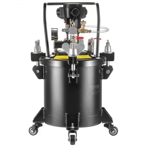 VEVOR Druckbehälter für Sprühfarbe, 10 L vollautomatischer Druckbehälter mit Rührfunktion, 70 psi einstellbarer Druck, Druckbehälter, Farbbehälter mit Spritzpistole und Schläuchen, für Malerei usw. – Bild 9