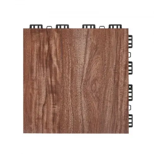 VEVOR Bodenbelag-Set, Tanzbodenfliesen, 315x315 mm, 9-teiliger ineinandergreifender Tanzboden, tragbarer Tanzübungsboden mit gepolsterter Basis (Eichenholzmaserung, 9 Quadratfuß/Karton) – Bild 9
