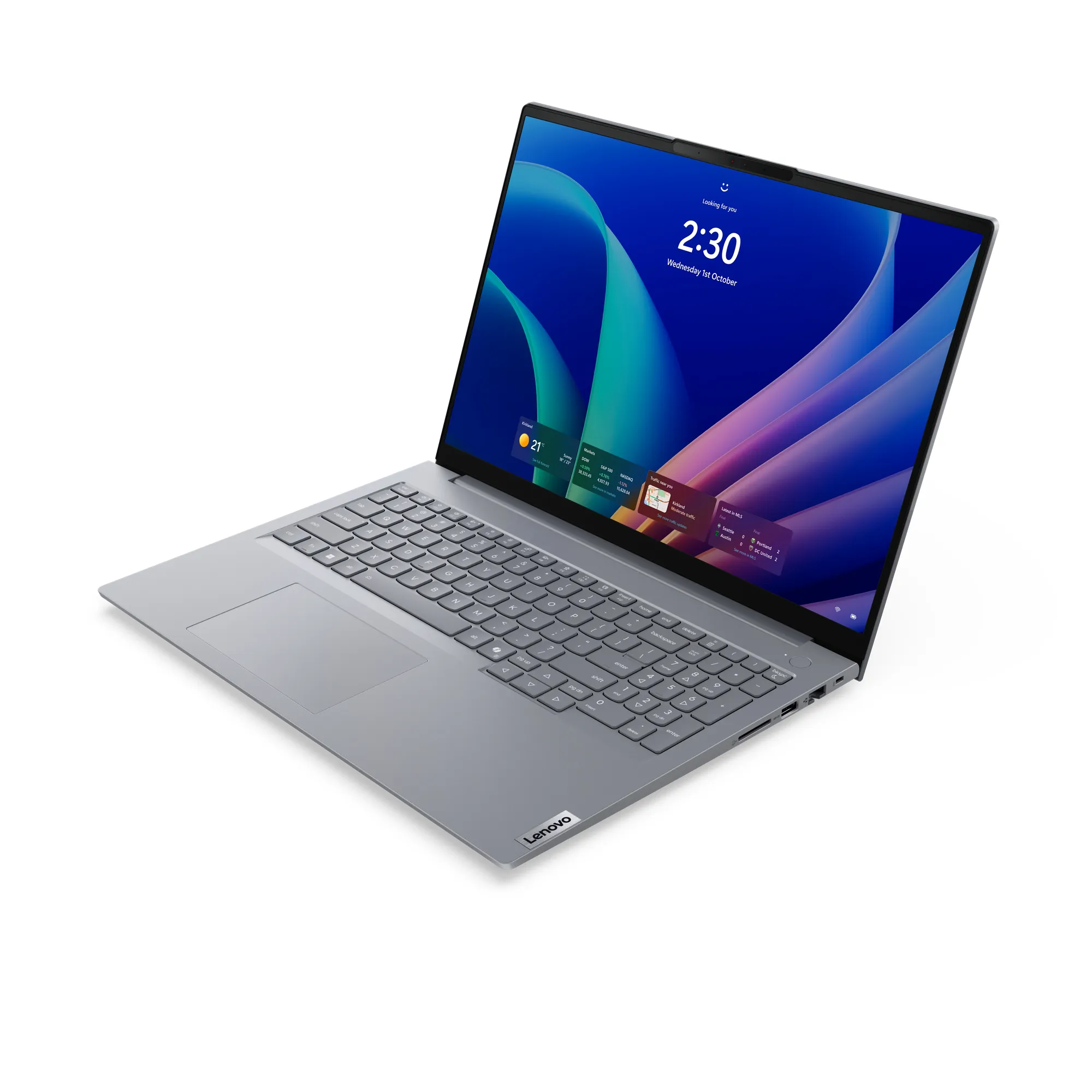 Lenovo ThinkBook 16 G9 IPL Copilot+ PC Intel Core Ultra 7 355 Laptop 40,6 cm (16") WUXGA 32 GB DDR5-SDRAM 1 TB SSD Wi-Fi 7 (802.11be) Windows 11 Pro Deutsch Grau – Bild 5