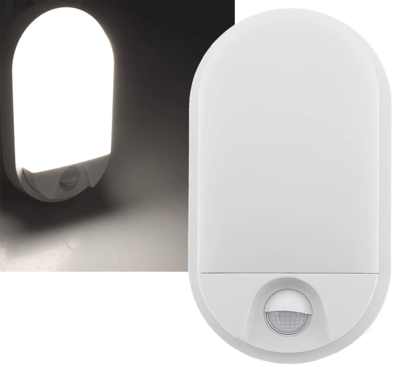 LED Wandleuchte “NIAS” IP54, 4000K 10W, 1010lm, 140° Bewegungsmelder LED Wandleuchte “NIAS” IP54, 4000K 10W, 1010lm, 140° Bewegungsmelder
