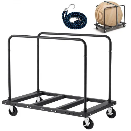 VEVOR Plattenwagen, 816 kg, Transportwagen mit 12,5 mm Lenkrollen, Plattenroller, Rohrbügelwagen mit Zurrgurt & 2 seitlichen Handläufen, Transporthilfe für Fabrik, Lager, Garage, Schwarz VEVOR Plattenwagen, 816 kg, Transportwagen mit 12,5 mm Lenkrollen, Plattenroller, Rohrbügelwagen mit Zurrgurt & 2 seitlichen Handläufen, Transporthilfe für Fabrik, Lager, Garage, Schwarz