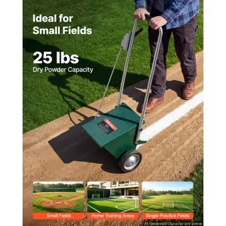 VEVOR Markierwagen Linien-Markiergerät Trocken 11,3 kg Pulverkapazität Grün, für Rasenfläche Feld & Sportplatz, Stahlkonstruktion, 50-100 mm Einstellbare Linienbreite, Klare & Gleichmäßige Markierung VEVOR Markierwagen Linien-Markiergerät Trocken 11,3 kg Pulverkapazität Grün, für Rasenfläche Feld & Sportplatz, Stahlkonstruktion, 50-100 mm Einstellbare Linienbreite, Klare & Gleichmäßige Markierung