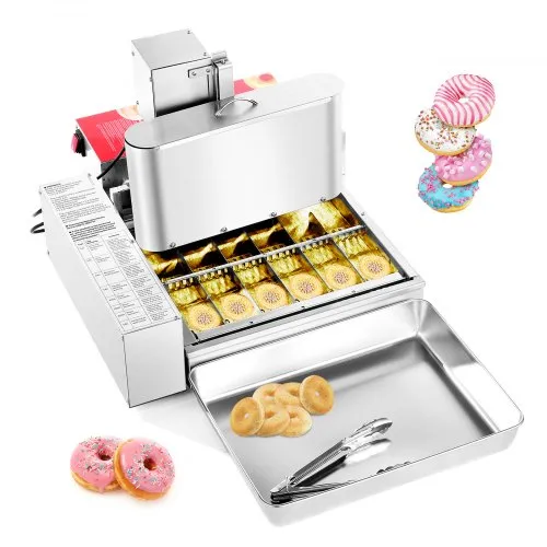 VEVOR Gewerbliche Automatische Donutmaschine, 6-reihige Donutmaschine, 360 Stück/h, Elektrischer Hochleistungs-Donutbereiter, Fritteuse aus Edelstahl mit Intelligenter Steuerung, Donut Maker VEVOR Gewerbliche Automatische Donutmaschine, 6-reihige Donutmaschine, 360 Stück/h, Elektrischer Hochleistungs-Donutbereiter, Fritteuse aus Edelstahl mit Intelligenter Steuerung, Donut Maker