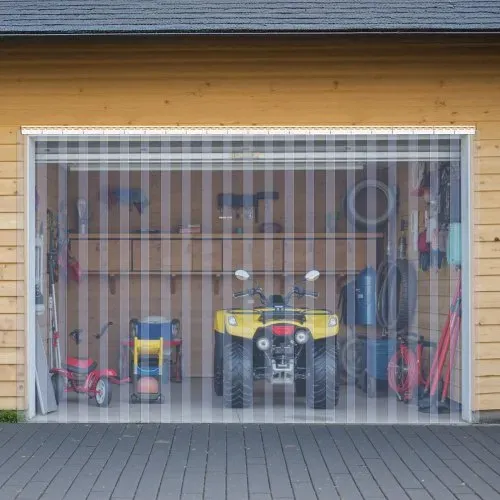 VEVOR Streifenvorhang, 213,4 cm Höhe x 96,5 cm Breite, 0,2 cm Dicke, 6 Stück transparenter PVC-Streifen-Türvorhang, Gefrierschrankvorhang, Kunststoff-Türstreifen für begehbare Gefrierschränke, Kühlschränke und Lagertüren, mit 50 % Überlappung – Bild 7