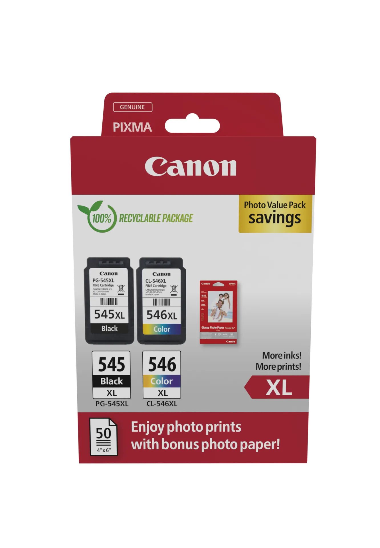 Canon PG-545XL/CL-546XL Photo Value Pack Canon PG-545XL/CL-546XL Photo Value Pack
