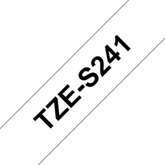 Brother TZE-S241 Etiketten erstellendes Band Schwarz auf weiss TZ Brother TZE-S241 Etiketten erstellendes Band Schwarz auf weiss TZ