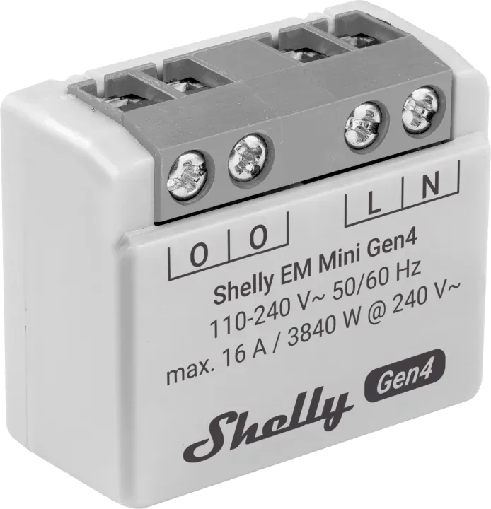 Shelly · Unterputz · "EM Mini Gen4" · Relais · max 8A · 1 Kanal · WLAN · Matter · Zigbee · Bluetooth – Bild 2