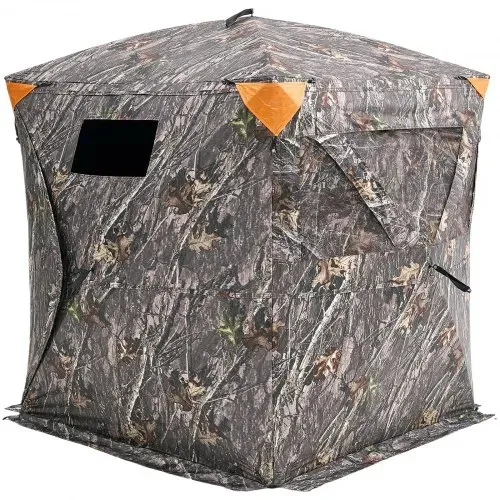 VEVOR Jagdzelt Jagdversteck Bodenzelt Pop-Up-Hirschversteck für 2–3 Personen zur Jagd mit Tragetasche, tragbares & belastbares Bodenversteck mit 3 horizontalen Fenstern 148 x 148 x 170 cm – Bild 9